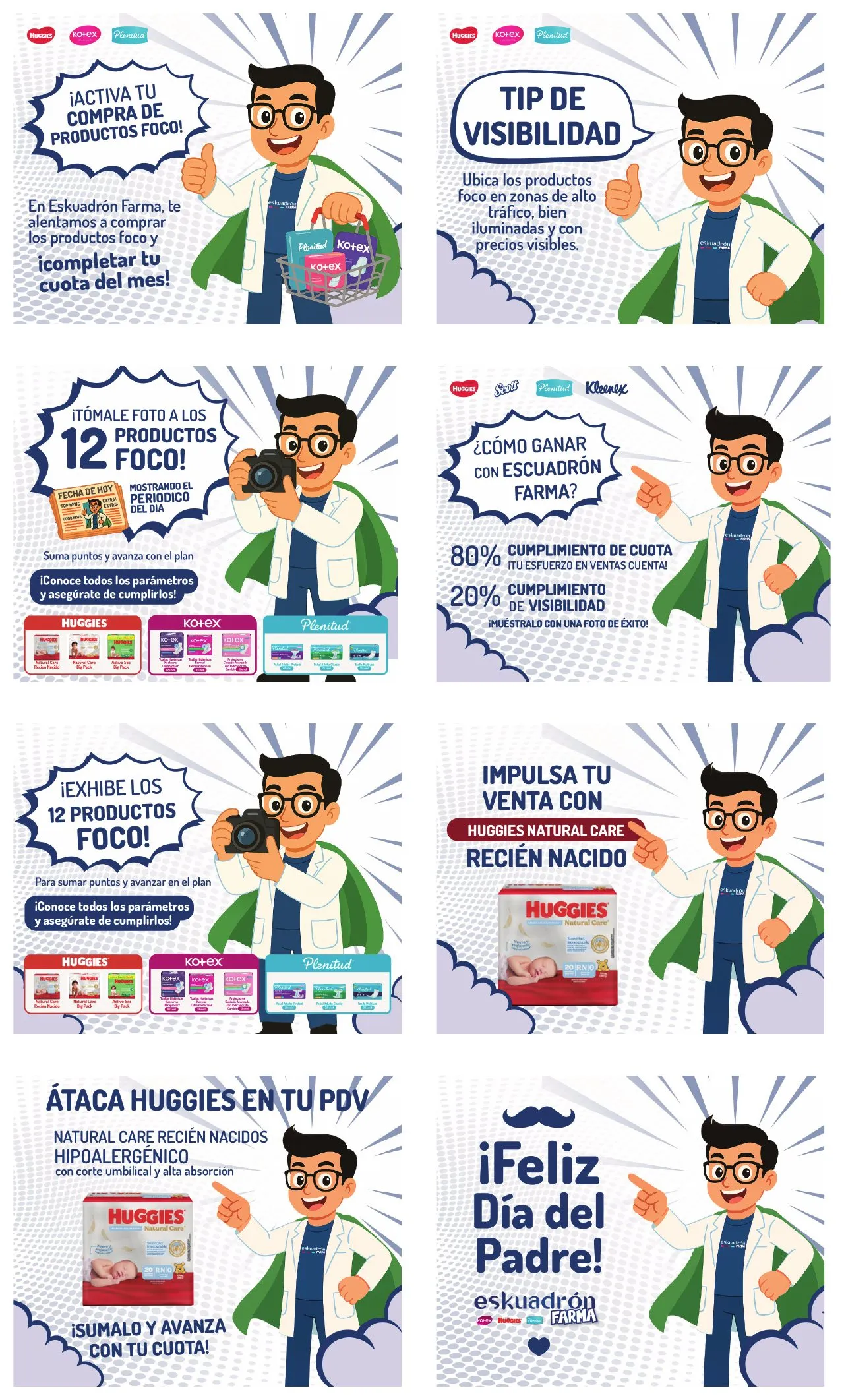 Piezas plan de incentivos Kimberly-Clark